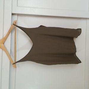 Olive Green Cami Tank Top VGUC